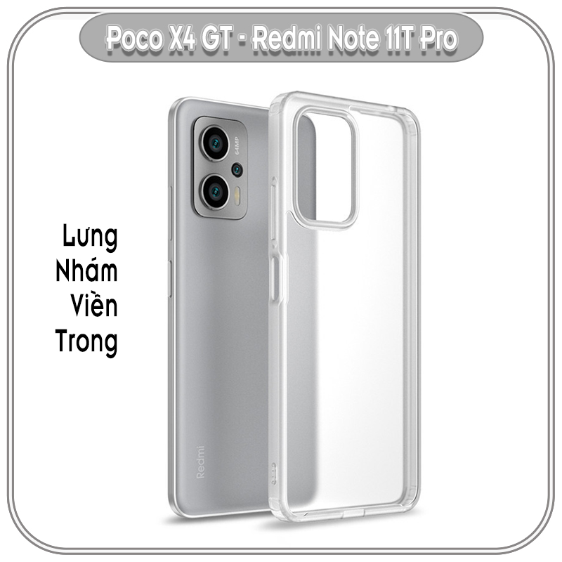Ốp lưng cho Xiaomi Poco X4 GT - Redmi Note 11T Pro, nhám viền màu WLONS