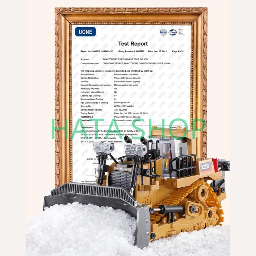 Xe Ủi Đất Kim Loại BC1045 (Alloy Bulldozer) điều khiển từ xa 9 kênh / Xe công trình xúc đất điều khiển cao cấp