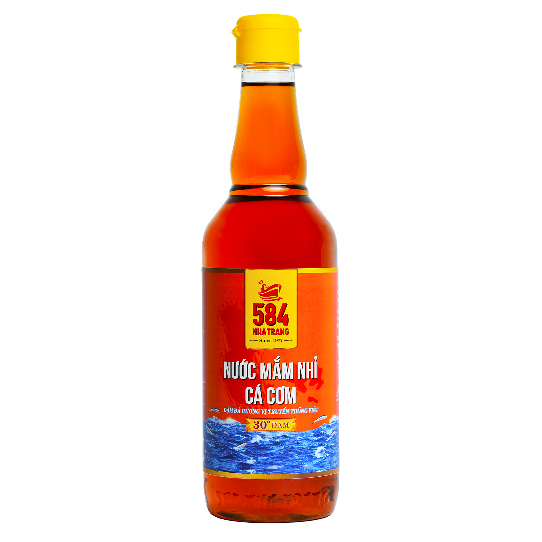 Nước mắm Nhỉ Cá cơm 584 Nha Trang - 30 độ đạm - Chai Nhựa 500ml