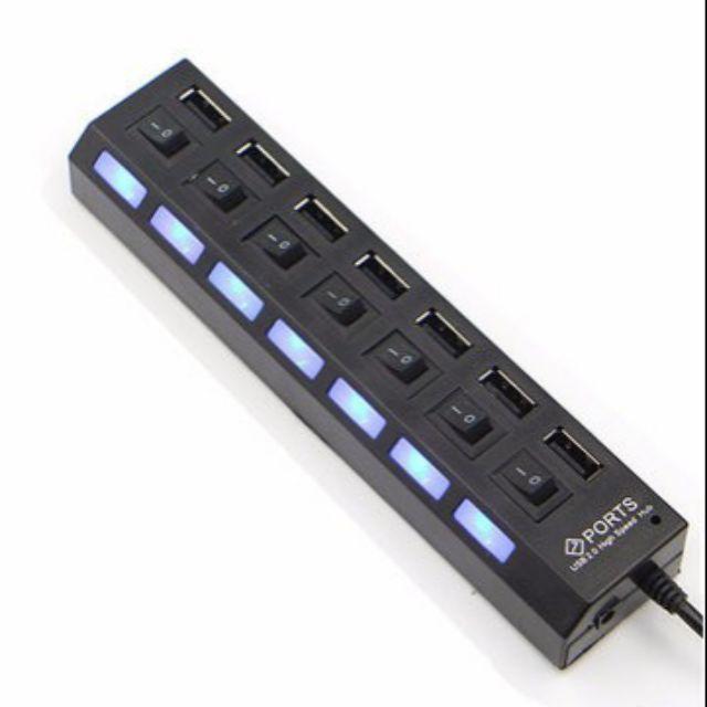 Bộ chia USB 2.0 ra 7 cổng - Hub USB 2.0 chất lượng tốt (có led cao cấp )