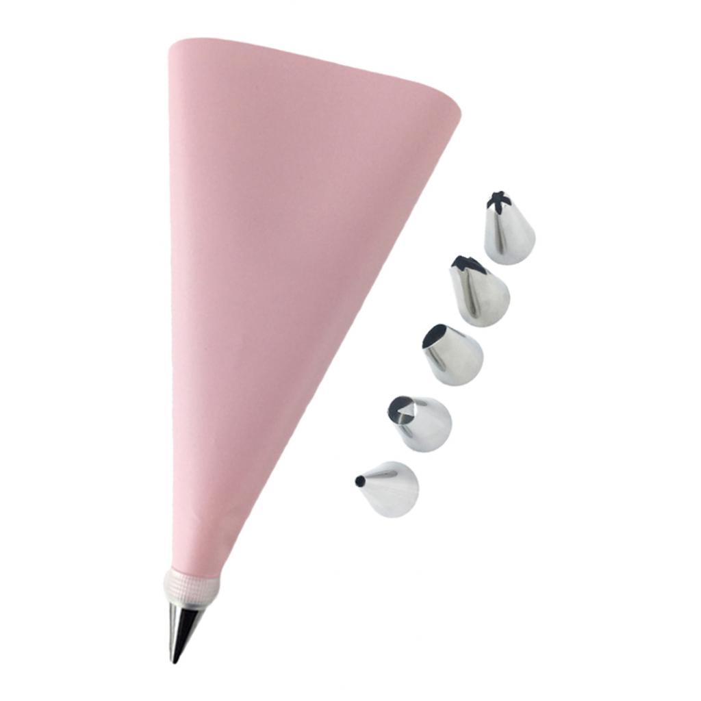 2Set Piping Pastry Bag Stainless Steel Nozzles Cake Decor DIY Tools Set