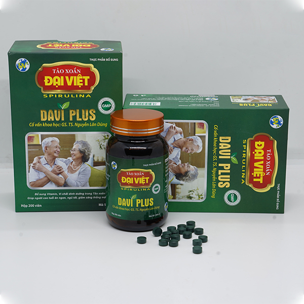 Tảo Xoắn Davi Plus Viên Uống Spirulina Dành Cho Người Cao Tuổi