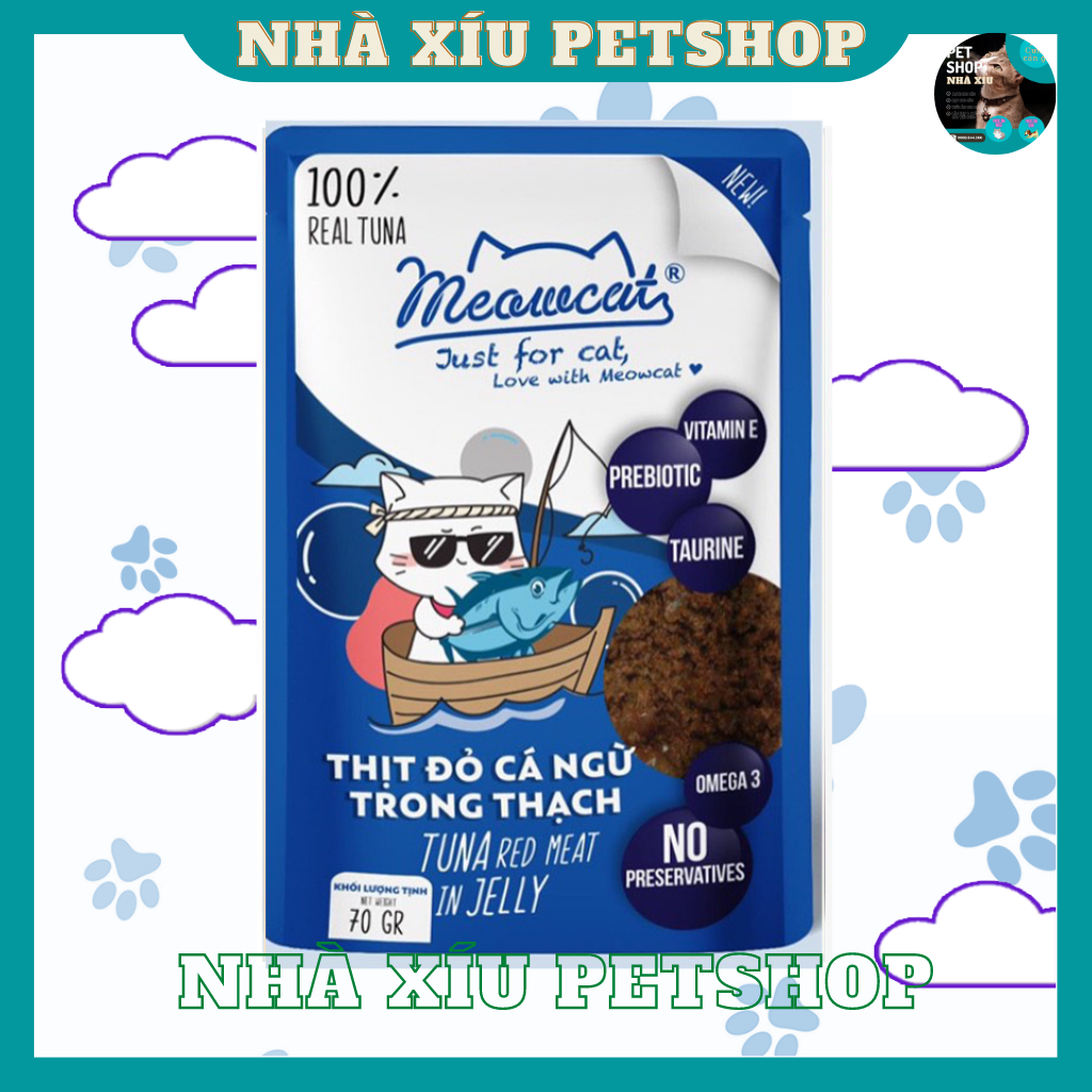 Pate Cho Mèo Meowcat Gói 70gr - Pate Bổ Sung Dinh Dưỡng Cho Mèo - Nhà Xíu PetShop