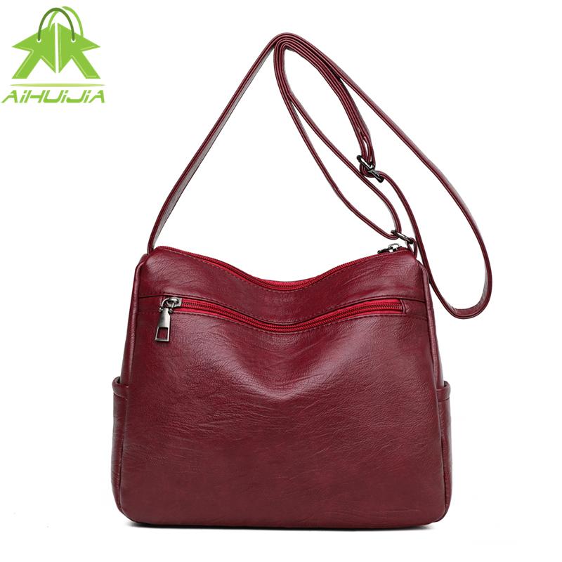 Năm 2021 Thời Trang Sang Trọng Thiết Kế Túi Đeo Chéo Da Pu Mềm Sứ Giả Túi Xách Cho Nữ Dây Kéo Mini Retro Người Phụ Nữ Túi Xách Nữ Túi