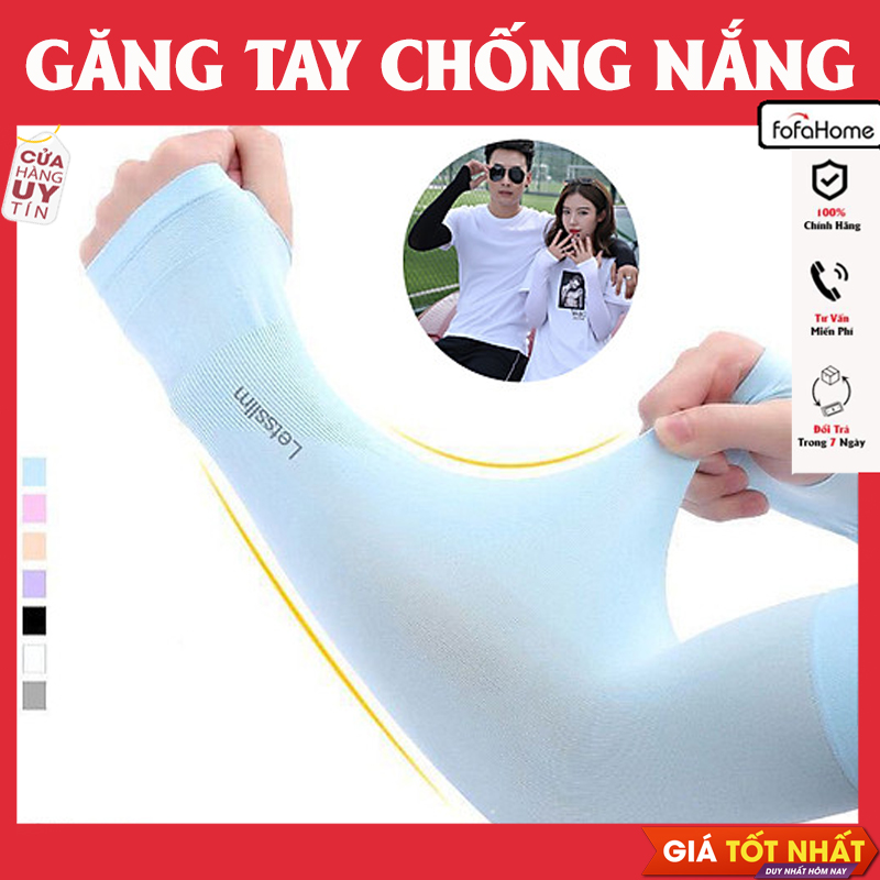 Găng Tay Dài Bằng Vải Lụa Lạnh Chống Tia Cực Tím Cho Nam Và Nữ - Găng Tay Chống Nắng Xỏ Ngón Nam Nữ Vải Dày Dặn Co Giãn Giao Màu Ngẫu Nhiên
