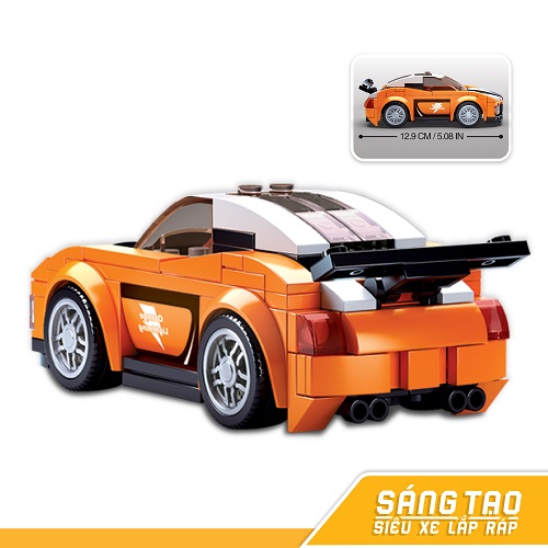 Đồ chơi lắp ráp xe đua tốc độ Tinitoy| YY686809 - 140 mảnh