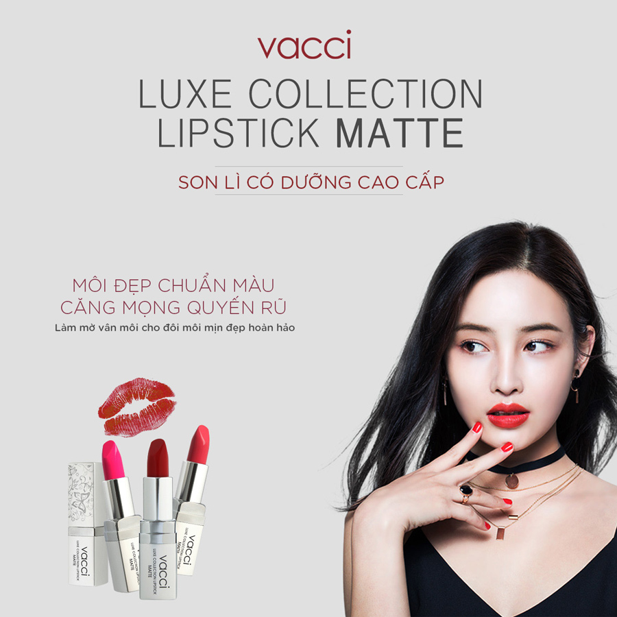 Son lì dưỡng môi cao cấp Vacci Matte Lipstick