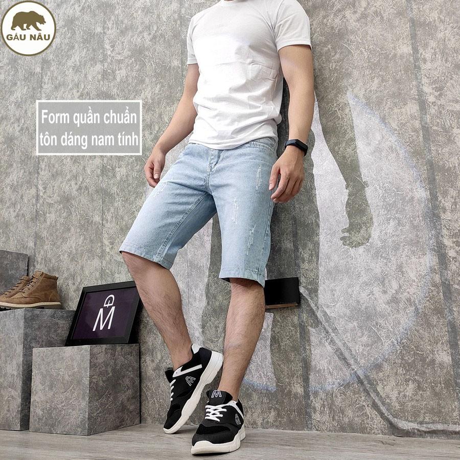 Quần short jean nam GN414 [ có video ] màu chuẩn đẹp Gấu Nâu