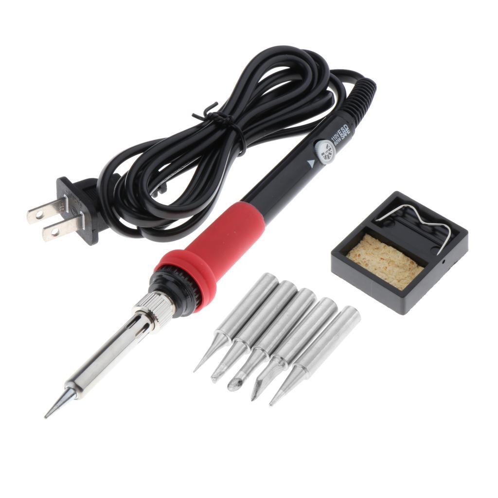 110V Adjustable Temperature Electric Soldering Iron Kit, Welding Rework Repair