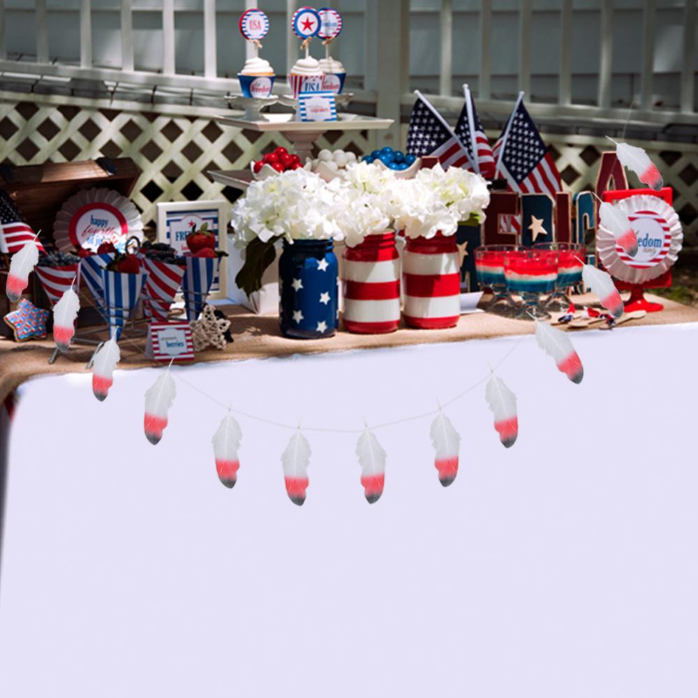 Feather Bunting Banner Garland DIY Wedding Party Decoration Photo Prop