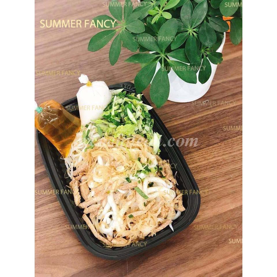 50 Hộp nhựa HT203 có nắp 26cm x 19 cm x 5 cm đậy chữ nhật đế đen