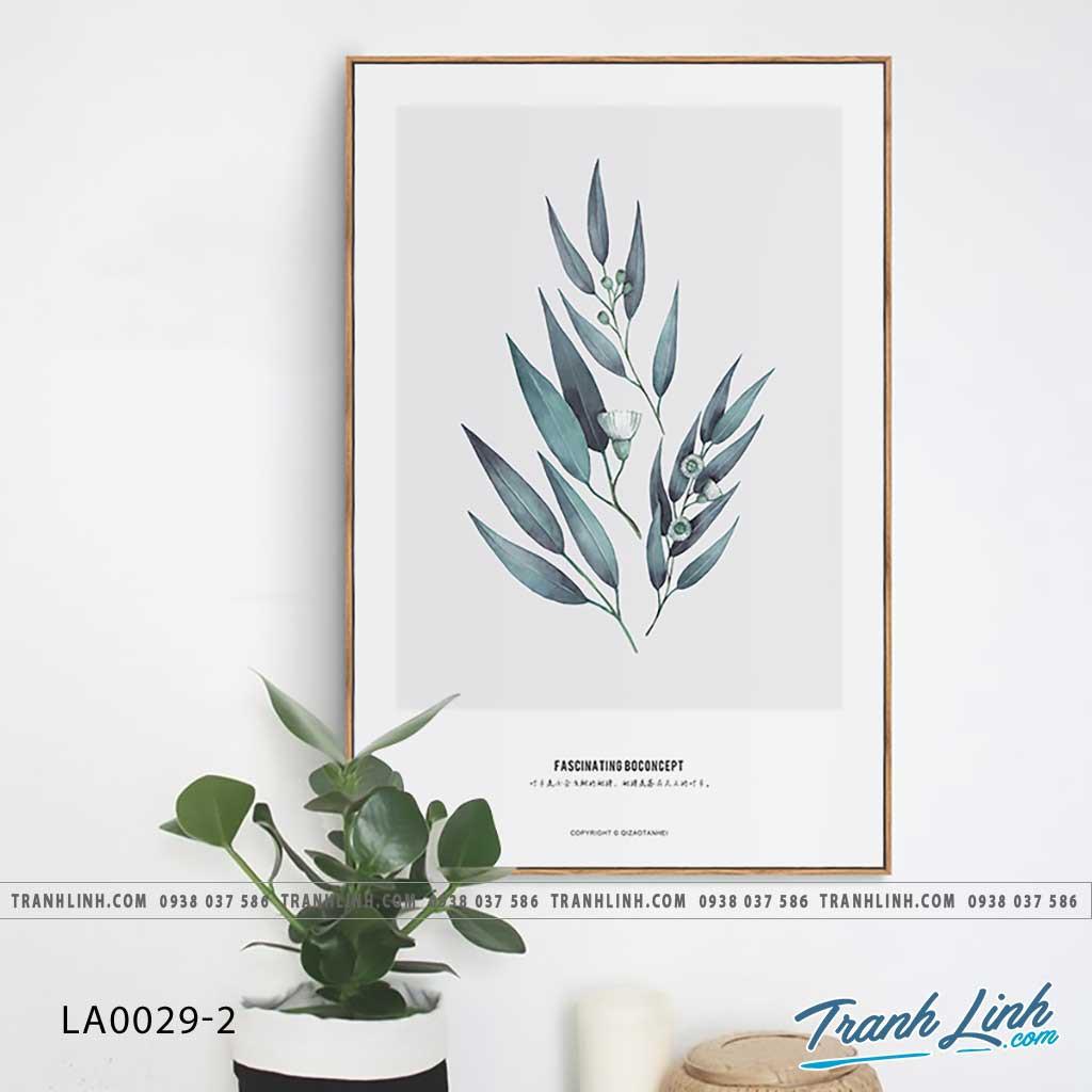Tranh canvas treo tường lá cây trang trí cầu thang LA.cth0016