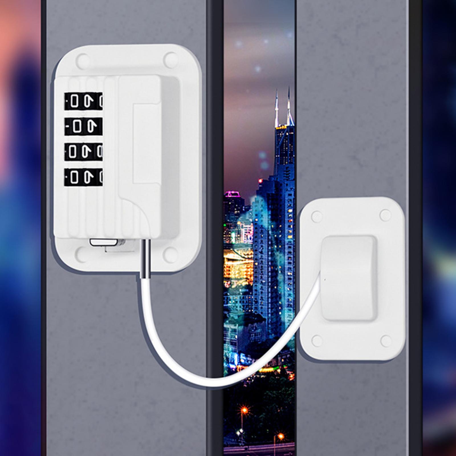 2xRefrigerator Window Lock Kid Safety Coded Combination Locks For Fridge Door White