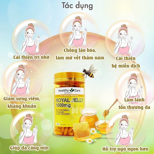 Sữa Ong Chúa Úc Healthy Care Royal Jelly 1000