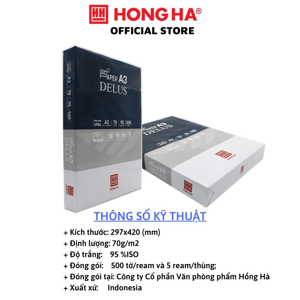 Giấy in A3 Delus Hồng Hà 70gsm 4954