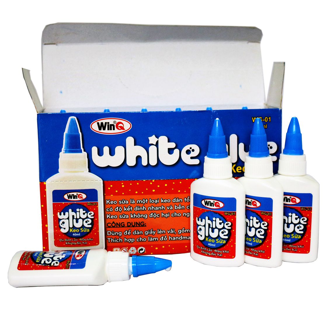 Bộ 3 Lọ Keo sữa (White glue) Win