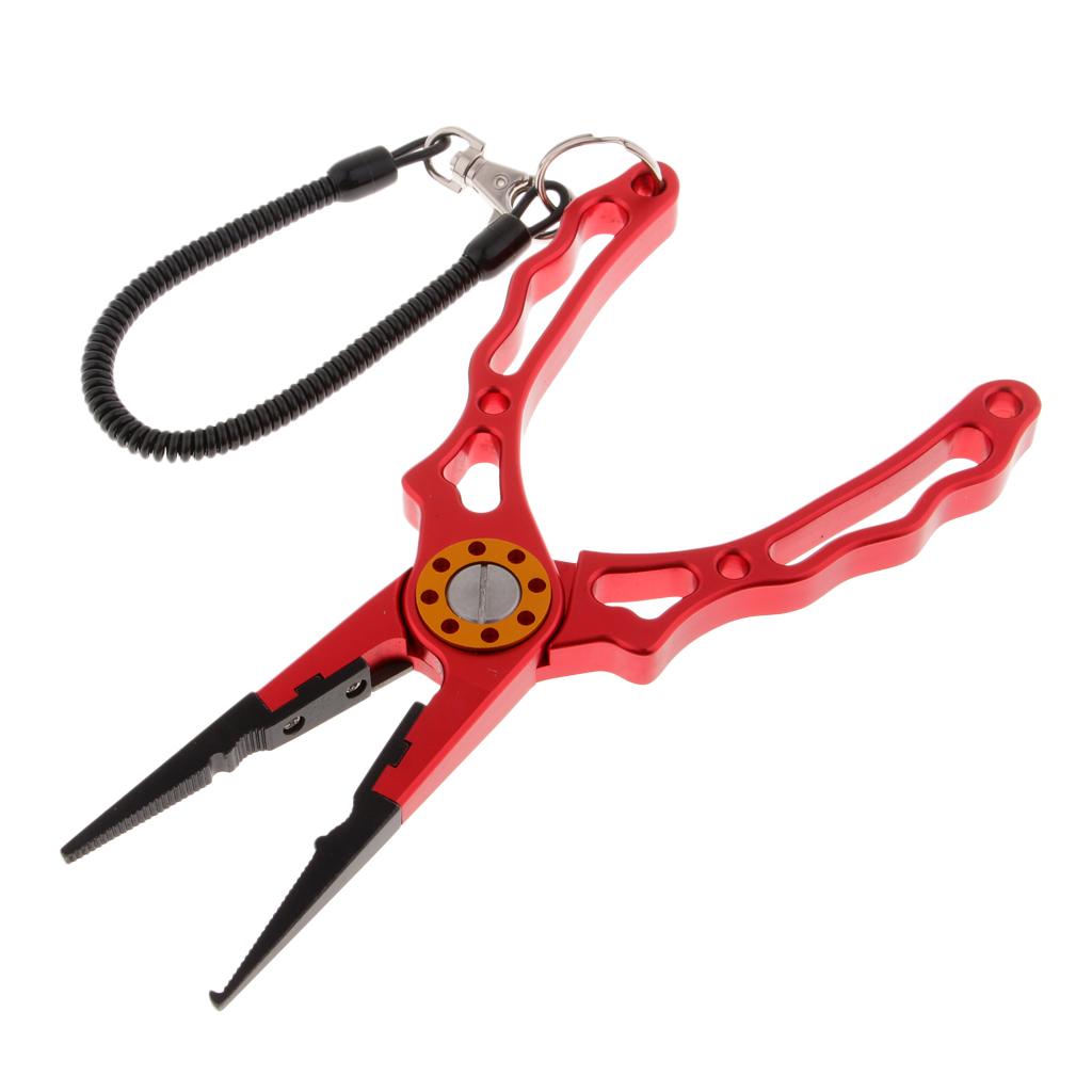 2pcs Fishing Pliers Line Cutter Hook Split Tools with Sheath And Lanyard