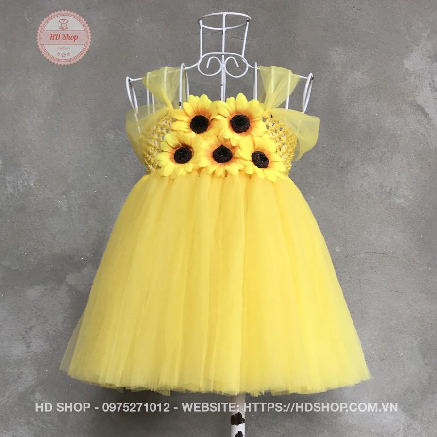 Đầm công chúa hướng dương 5b cho bé gái