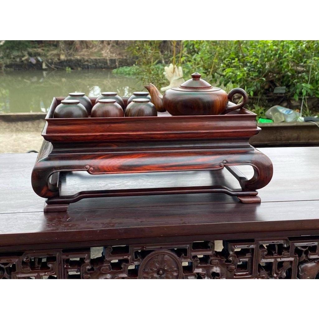Khay trà gỗ trắc kích thước dài 30rộng 20 cao 12cm