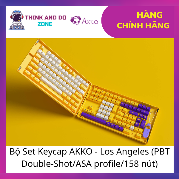 Bộ Set Keycap AKKO -  Los Angeles (PBT Double-Shot/ASA profile/158 nút) - Hàng Chính Hãng