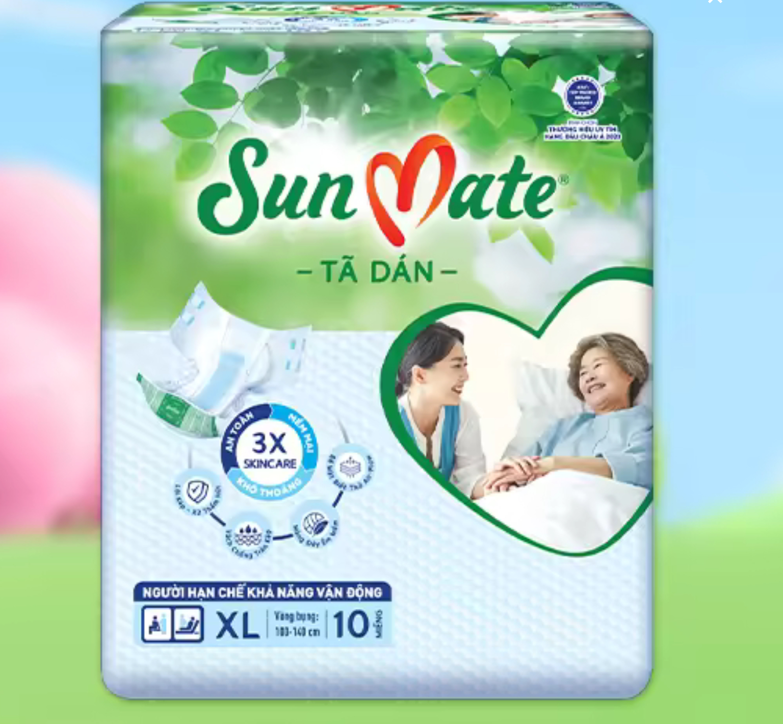 Combo 4 Gói Tã dán Sunmate XL10 - Tã Người Lớn - Date luôn mới