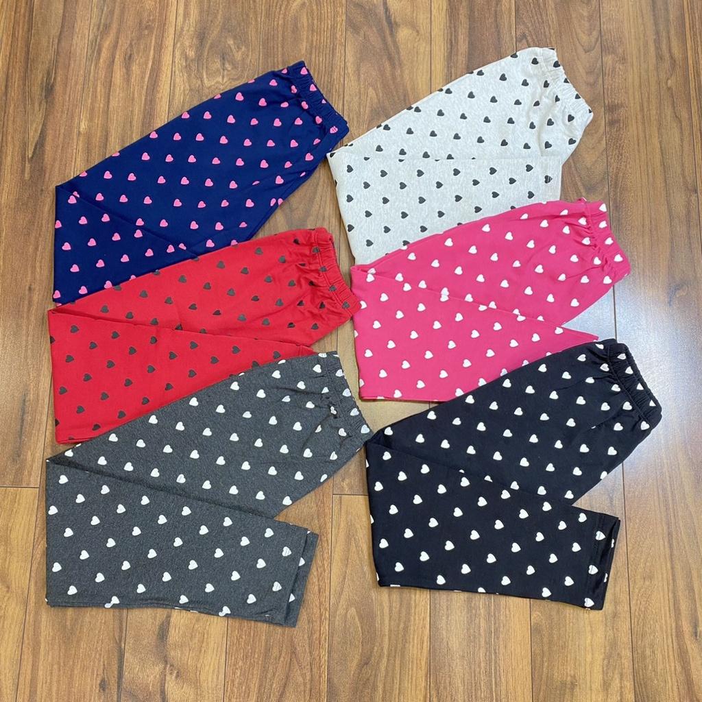 Quần thun dài, quần leggings ôm cho bé gái đi chơi đi học size 20-40kg chất cotton co giãn chuẩn form