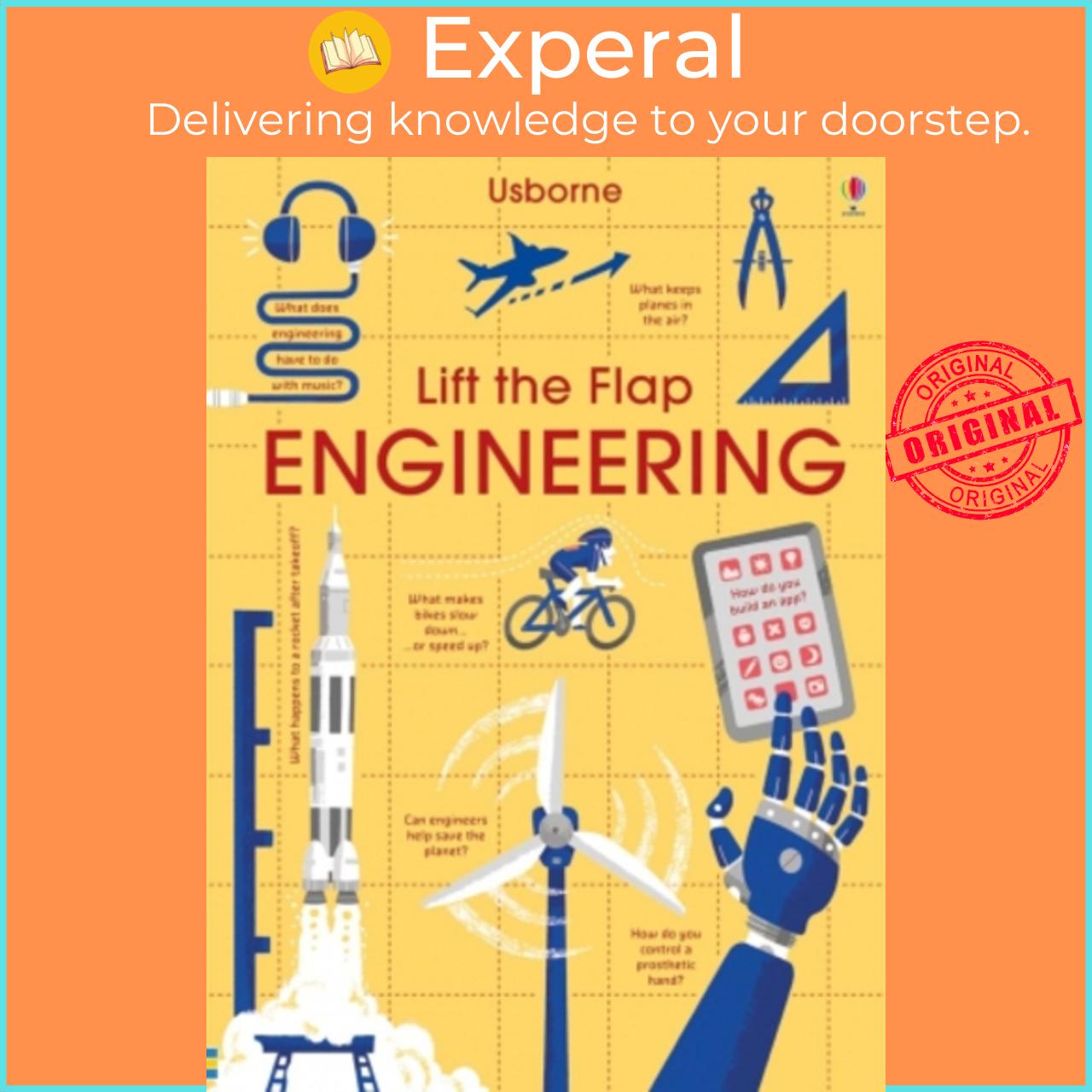 Sách - Lift-the-Flap Engineering by Rose Hall Alex Frith Lee Cosgrove (UK edition, paperback)