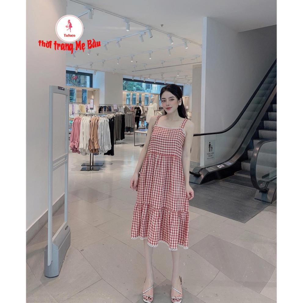 Váy bầu hai dây màu hè