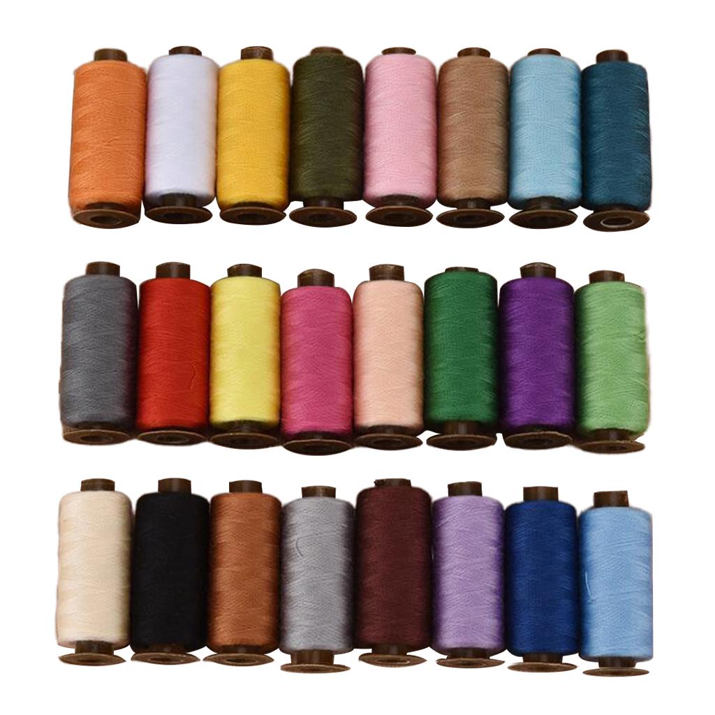 24 Các Loại Màu Sắc Polyester Đường Chỉ May Cuộn Dây 500 Yard Mỗi