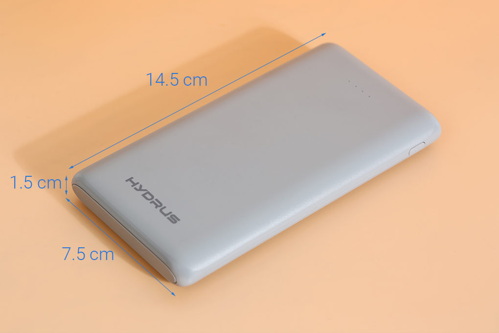 Pin sạc dự phòng Polymer 10.000 mAh Hydrus PA CK01 - Hàng chính hãng