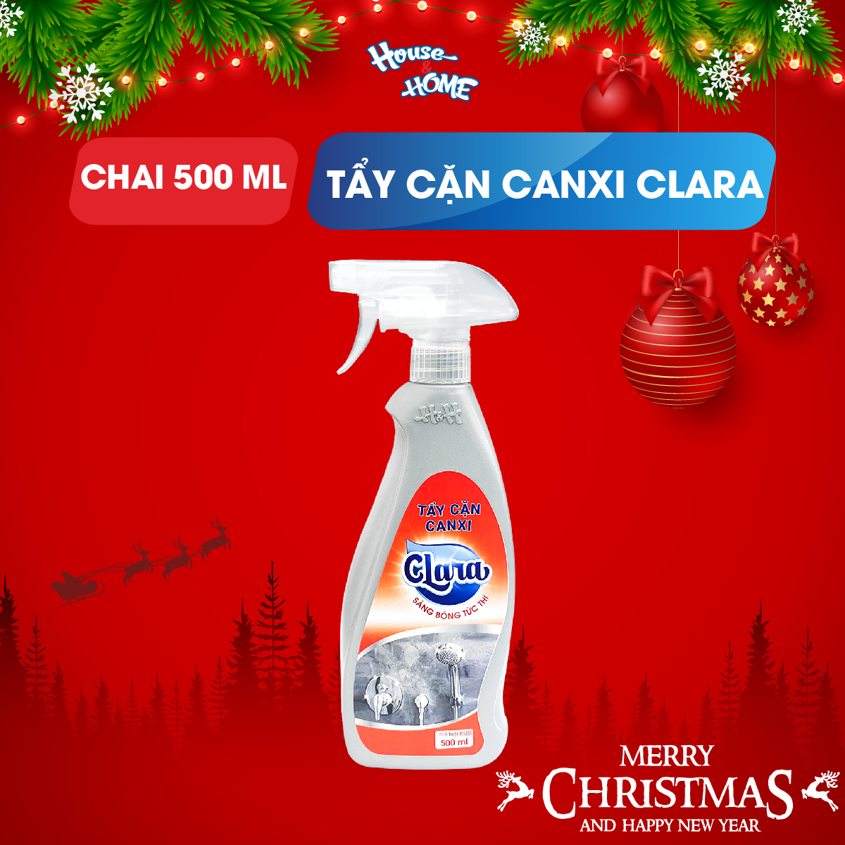 Tẩy cặn canxi Clara chai 500ml