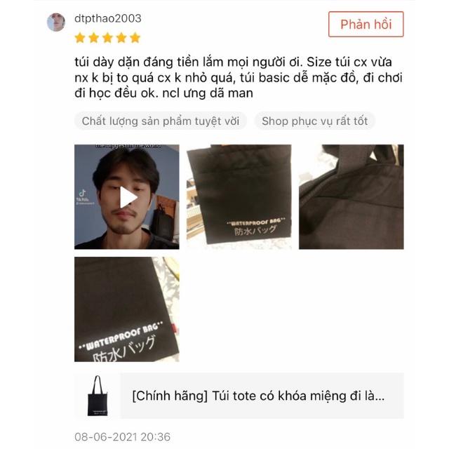 Túi tote có khóa miệng Nam Nữ đi làm đi học đựng được máy tính 13.5inh YME_YTO1