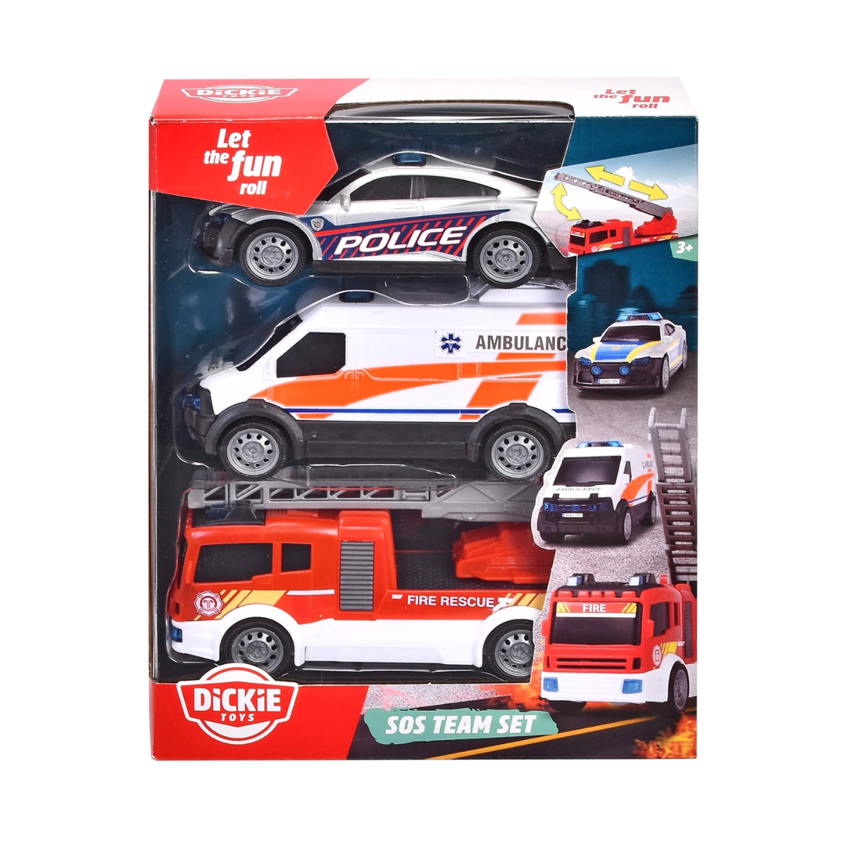 203712015038 Bộ 3 Đồ Chơi Xe Cứu Hộ DICKIE TOYS SOS Team Set