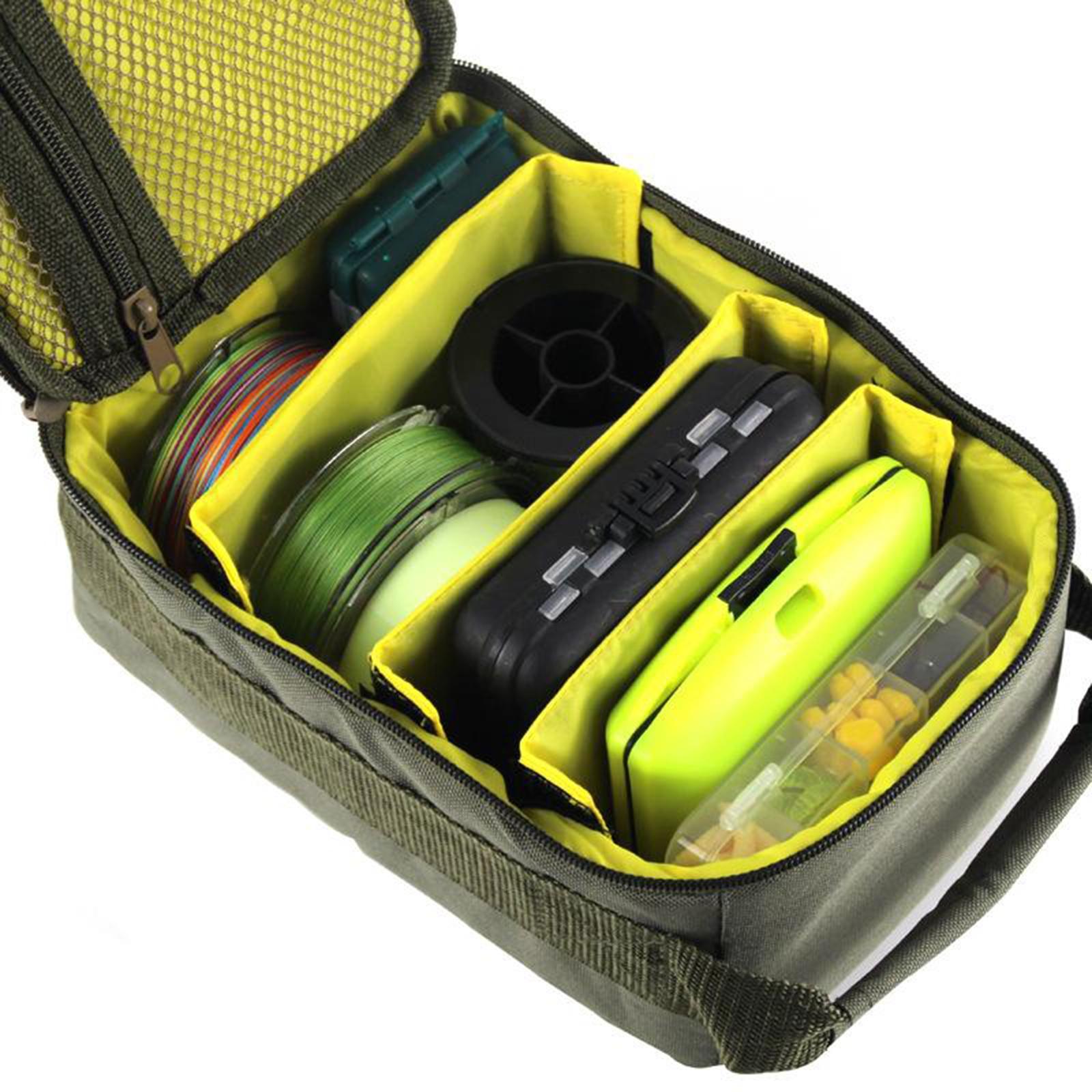 2xFishing Tackle Bag Pack Fishing Reel Lure Gears Storage Organizer Case for Bag
