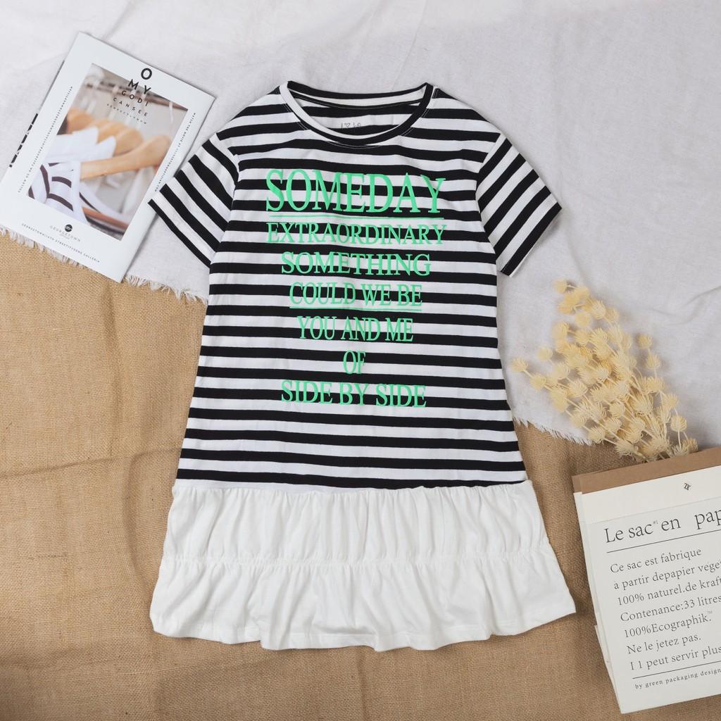 Vay kẻ nhún bé gái size 10-16