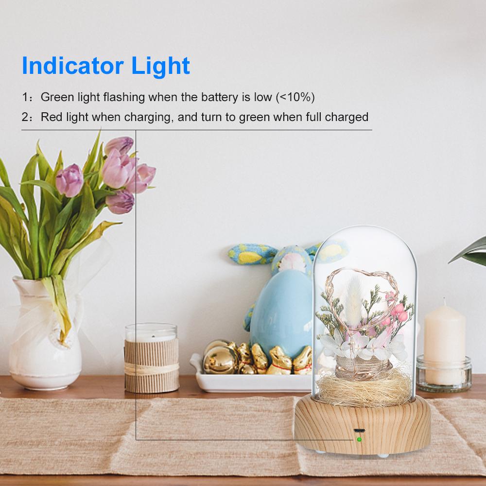 Đèn hoa thủy tinh đa chức năng kèm nhạc để trang trí trong nhà