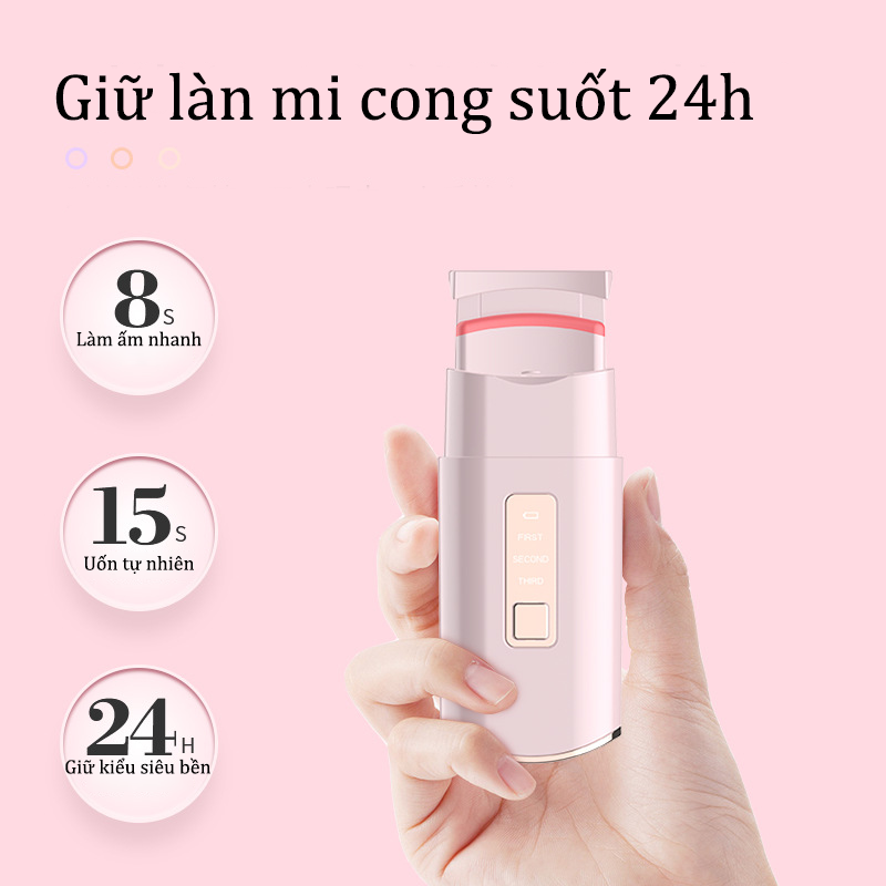 Máy Uốn Mi Nhiệt Tự Động Hàn Quốc Giúp Uốn Cong Lông Mi Tự Nhiên Từ Sợi Mi Góc Mắt Đến Sợi Mi Đuôi Mắt Định Hình Bằng Nhiệt Cao Cấp Dưỡng Mi Chuốt Mi Nhanh Chóng Giữ Nếp Dài Lâu - ML059