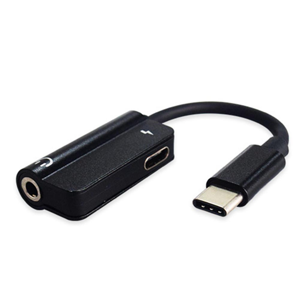 Type C to 3.5mm Headphone Audio Adapter and USB-C Charging Cable