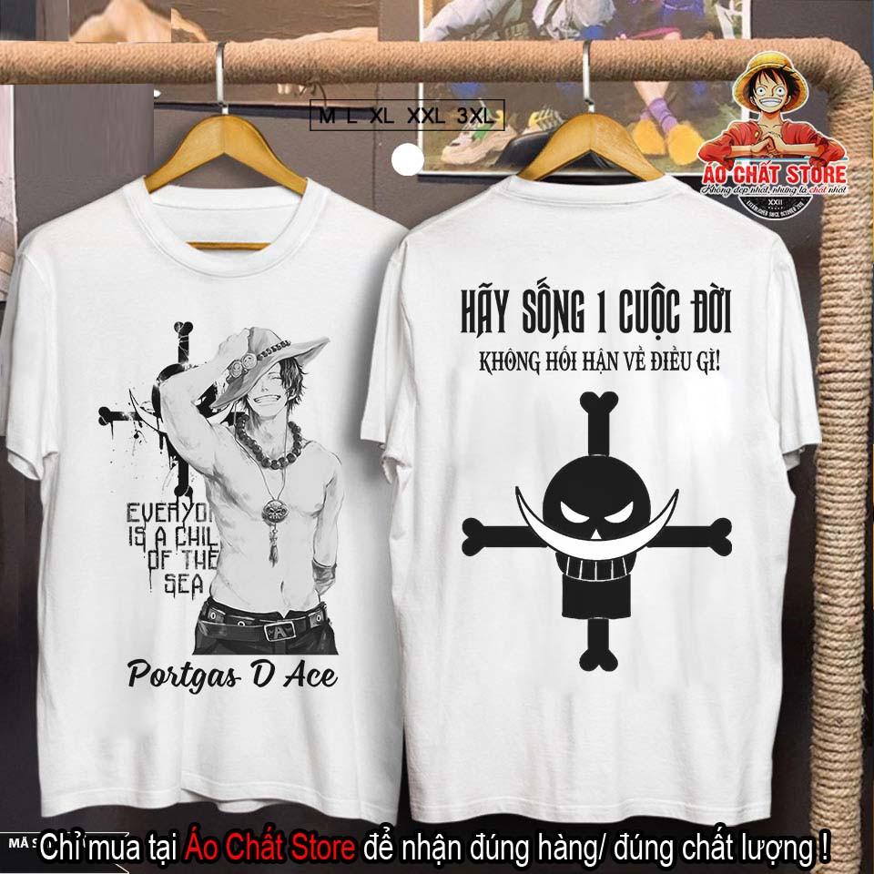 Áo One Piece ACE Hỏa Quyền Siêu Đẹp - Áo Thun ACE | LUFFY | ZORO Hải Tặc Mẫu Mới OP156
