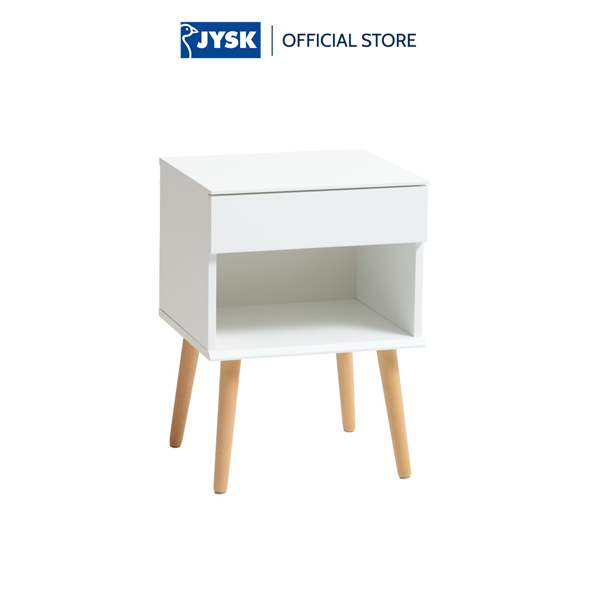 Tủ đầu giường | JYSK Korsvang | gỗ công nghiệp | trắng | R40xS35xC55cm