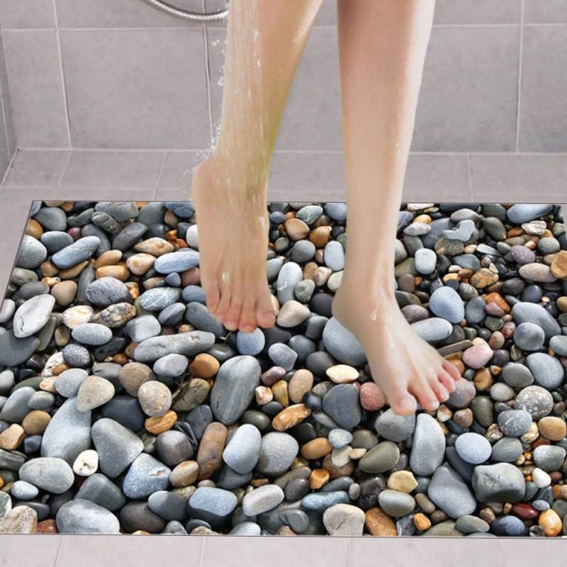Miếng dán đá cuội chống trượt cho sàn phòng tắm / hành lang