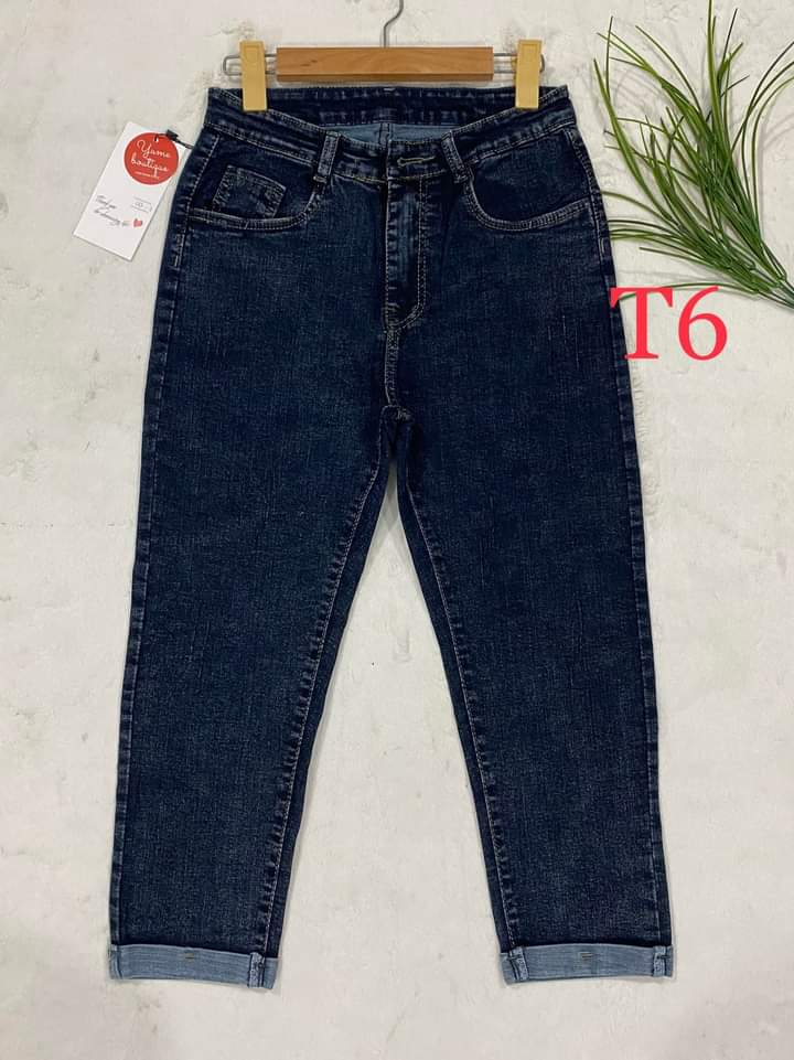 Quần jean 9 tất lật lai có size 26-44 . Vải dày và co giãn. YUME JEAN BIGSIZE.