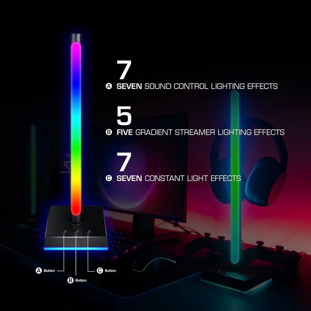 Smart RGB Desktop Pickup Atmosphere Lamp Music Rhythm Light Bar Support APP Control for Living Room Bedroom Party