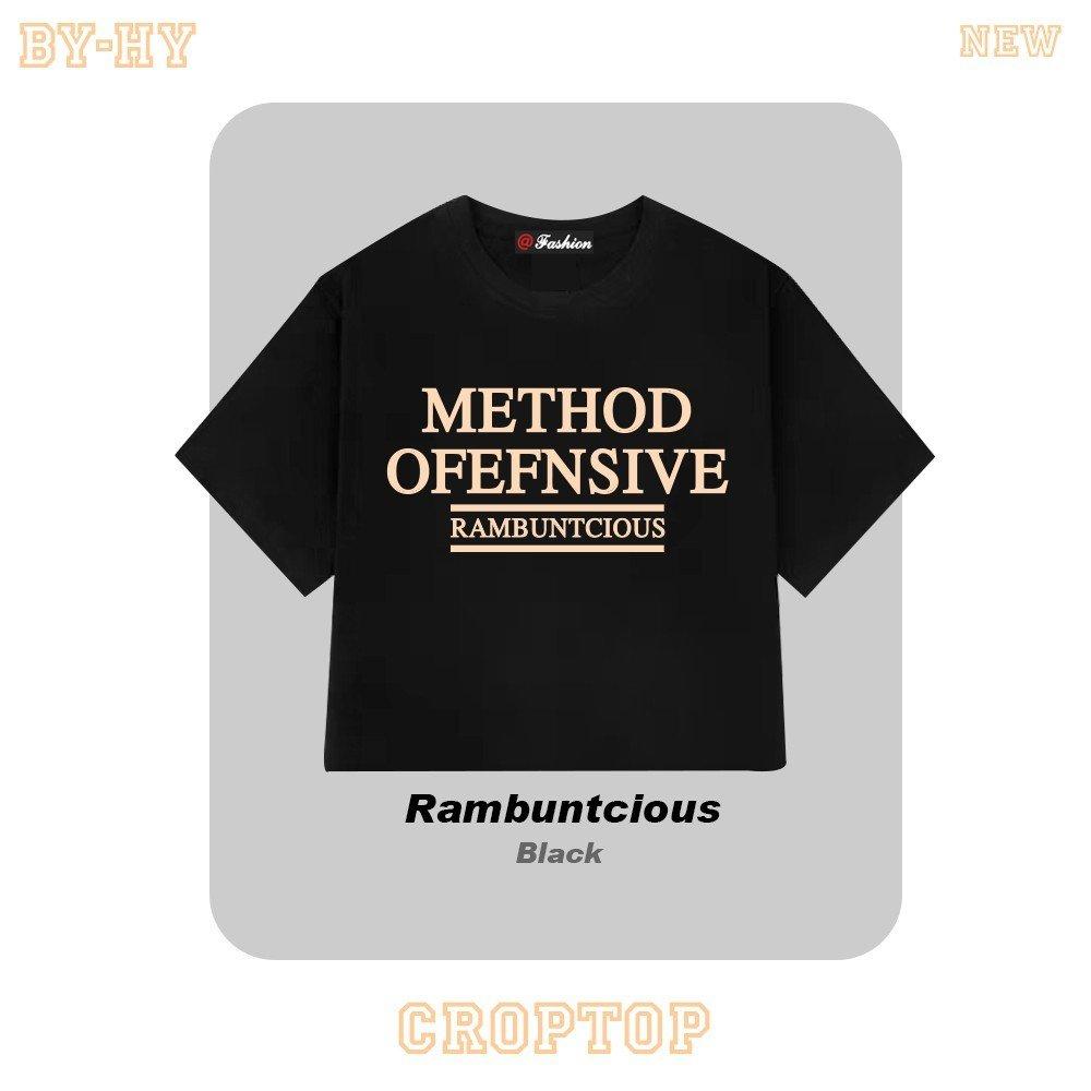 Croptop freesize in chữ cá tính Method Offensive Rambuntcious