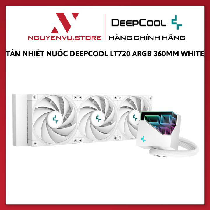 Tản Nhiệt Nước CPU AIO Deepcool LT720 ARGB 360mm Black/White - Hàng chính hãng