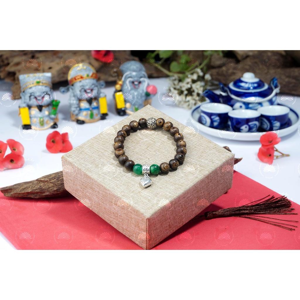 Vòng Tay Trầm Hương Sánh Chìm Mix Đá Charm - Trầm Hương Tự Nhiên - Trầm Hương Việt - Vòng Tay Phong Thủy - Đủ Size