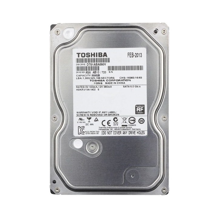 Ổ cứng GT Toshiba 500GB 3.5&quot; Sata - DT01ABA050V - Hàng chính hãng