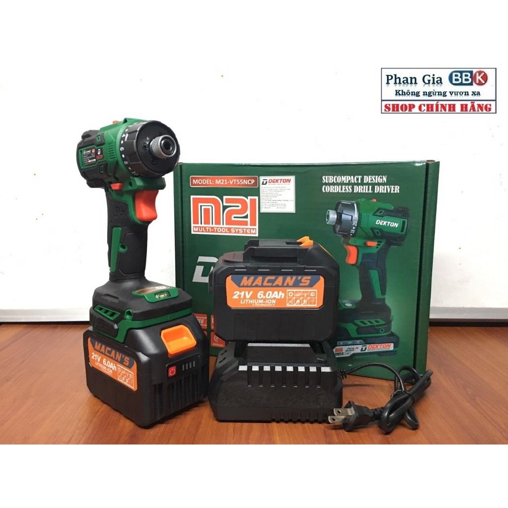 Máy chuyên vít trượt dùng pin Dekton M21-VT55NCP /Lực siết 55N.w/ 2 PIN 15 CELL/Chân pin phổ thông