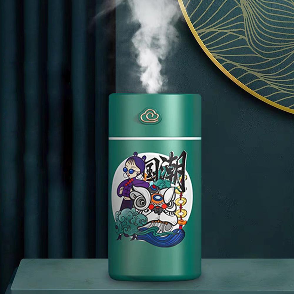 Máy tạo ẩm không khí USB không dây trên ô tô 400ml, máy khuếch tán hương thơm bằng sóng siêu âm, máy tạo ẩm tinh dầu di động, thích hợp cho văn phòng gia đình