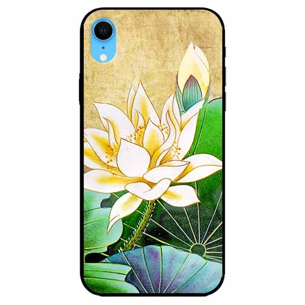 Ốp lưng dành cho Iphone XR mẫu Hoa Sen Vàng